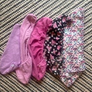 5 terry cloth hair wraps